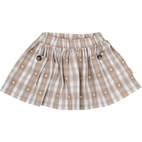 Petit Piao Off White Heart Skirt Pocket Woven