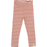 Petit Piao Light Berry/Dark Off White Leggings Modal Striped