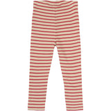 Petit Piao Light Berry/Dark Off White Leggings Modal Striped