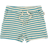 Petit Piao Turquise /Dark Off White Shorts Modal Striped