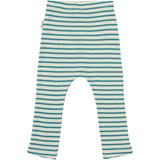 Petit Piao Turquise /Dark Off White Pants Modal Striped