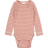 Petit Piao Light Berry/Dark Off White Body L/S Modal Striped