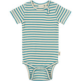 Petit Piao Turquise /Dark Off White Body S/S Modal Striped