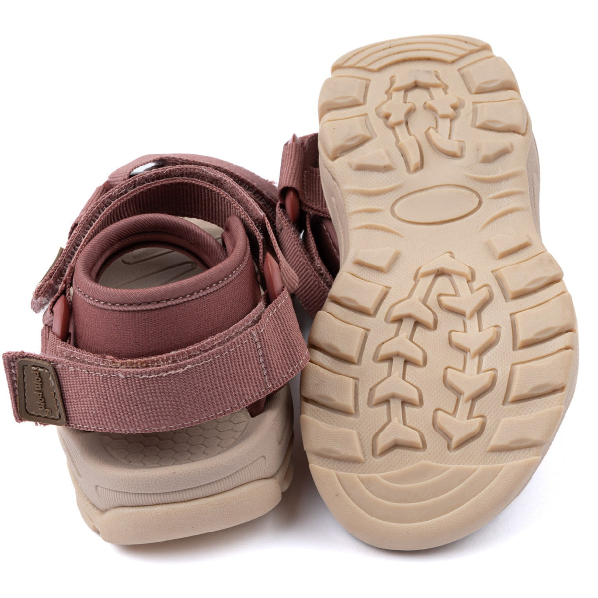 Pom Pom Withered Rose Trecking Sandal Velcro