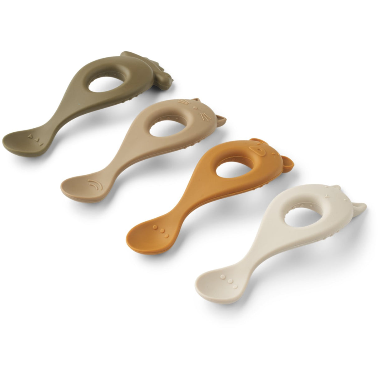 LIEWOOD Sandy Multi Mix Liva Silicone Spoon 4-Pack