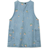 LIEWOOD Peach / Light Blue Denim Angelica Printed Denim Dress