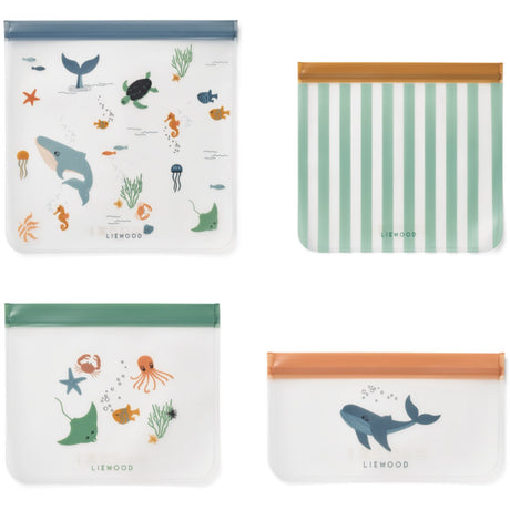 LIEWOOD Sea Creature / Sandy Clive Opbevaringsposer 4-Pak