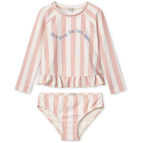 LIEWOOD Y/D Stripe Sorbet Rose / Creme De La Creme Dagny Swim Set