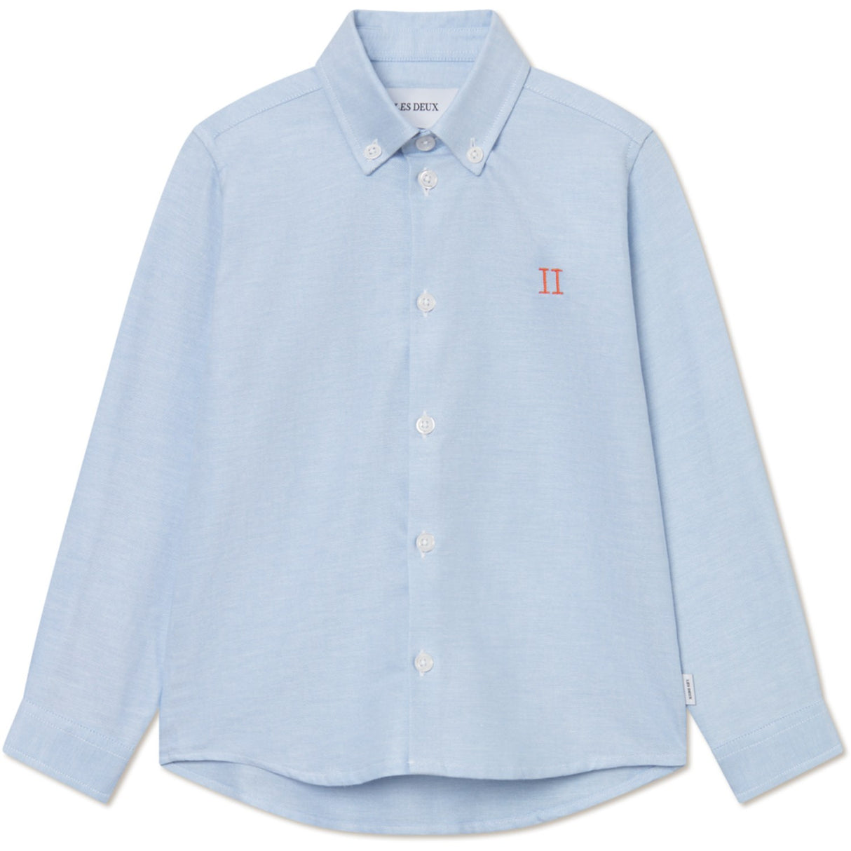 Les Deux Kids Light Blue Konrad Contrast Oxford Shirt