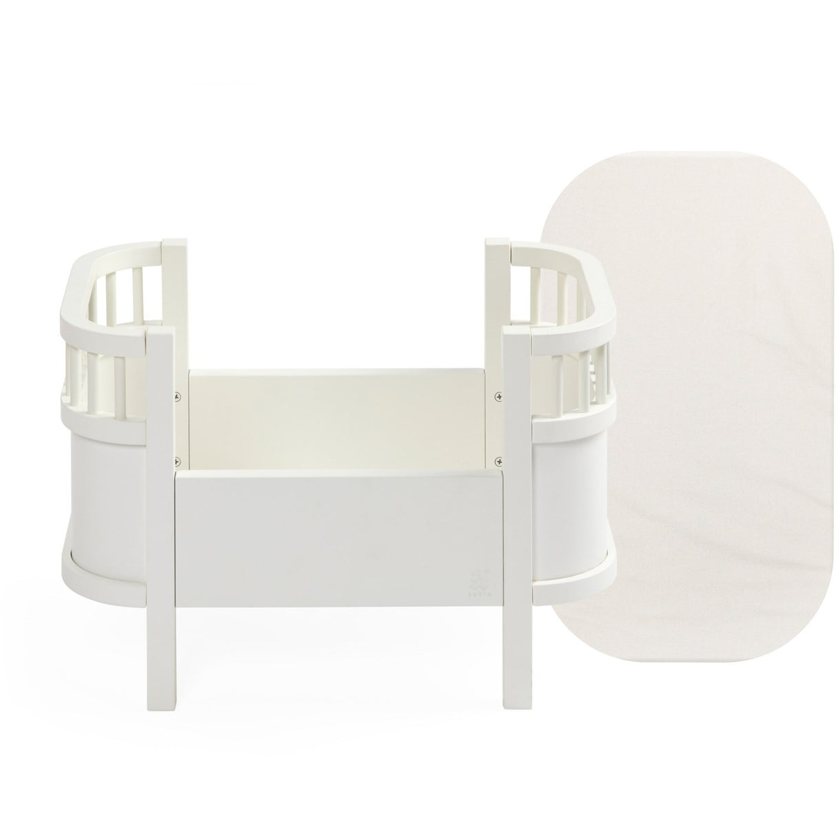 Sebra Classic White Doll's Bed + Mattress
