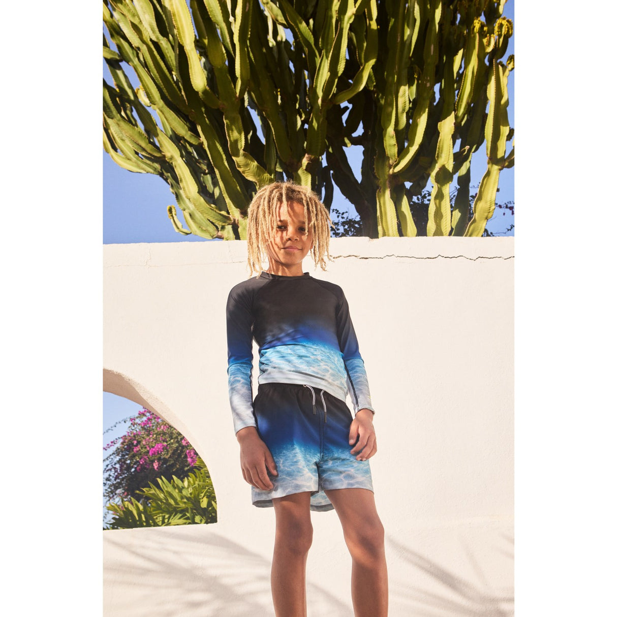 Molo Faded Ocean Neptune LS Swim Top