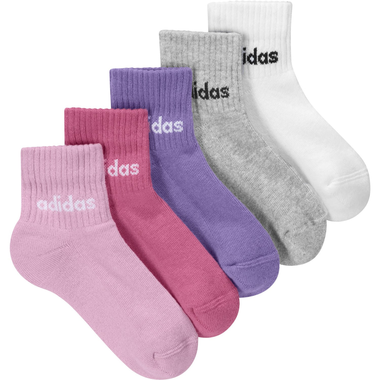adidas Originals True Pink/Pink Fusion/Violet Fusion Kids Lin Ank 5P Socks