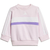 adidas Originals Clear Pink/White/Violet Fusion I 3S Tib Fl Sweat Set