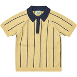 FUB vanilla/dark navy Striped Polo