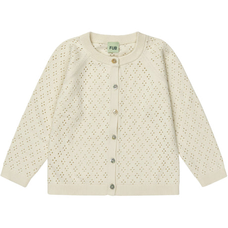 FUB ecru Pointelle Cardigan