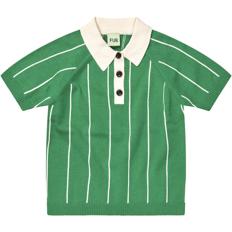 FUB basil/ecru Striped Polo