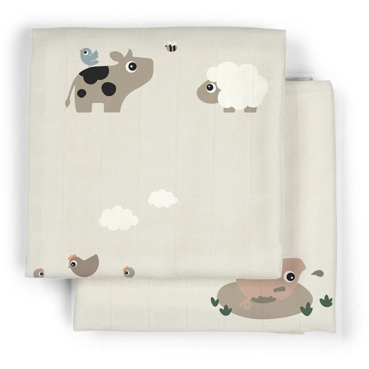 DonebyDeer Sand Fabric Ble 2 pcs. Tiny farm