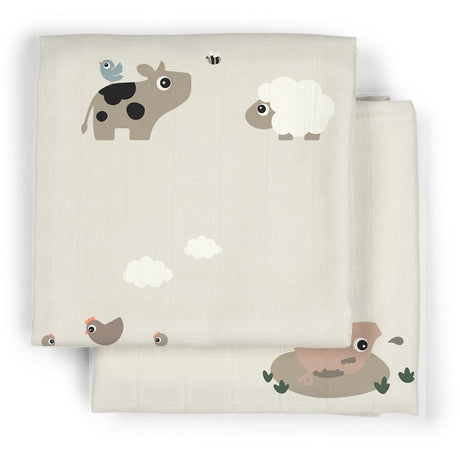 DonebyDeer Sand Fabric Ble 2 pcs. Tiny farm