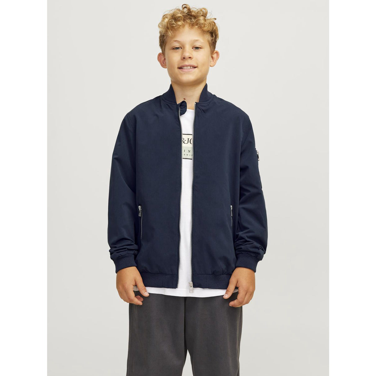 Jack & Jones Junior Navy Blazer Rush Bomber Jacket Noos