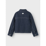 Name It Navy Blazer Zoe Twill Oversize Stripe Shirt