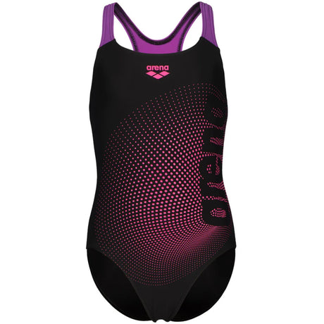 Arena Black-Violet Dim Light Swimsuit Swim Pro Back L