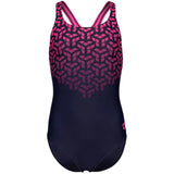 Arena Navy-Shocking Pink Kikko V Swimsuit Swim Pro Back