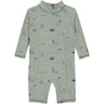 Color Kids Iceberg Green Baby Suit L/S, AOP