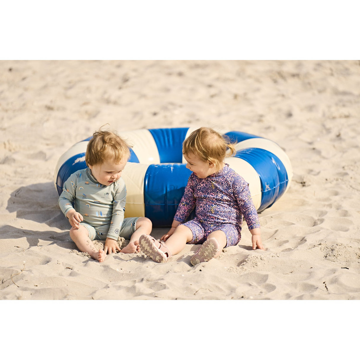 Color Kids Iceberg Green Baby Suit L/S, AOP