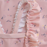 Color Kids Coral Blush Swimsuit W. Frills, AOP