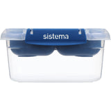 Sistema Ocean Blue Square Stax To Go Lunch Box 1.15L