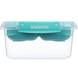 Sistema Minty Teal Square Stax To Go Lunch Box 1.15L