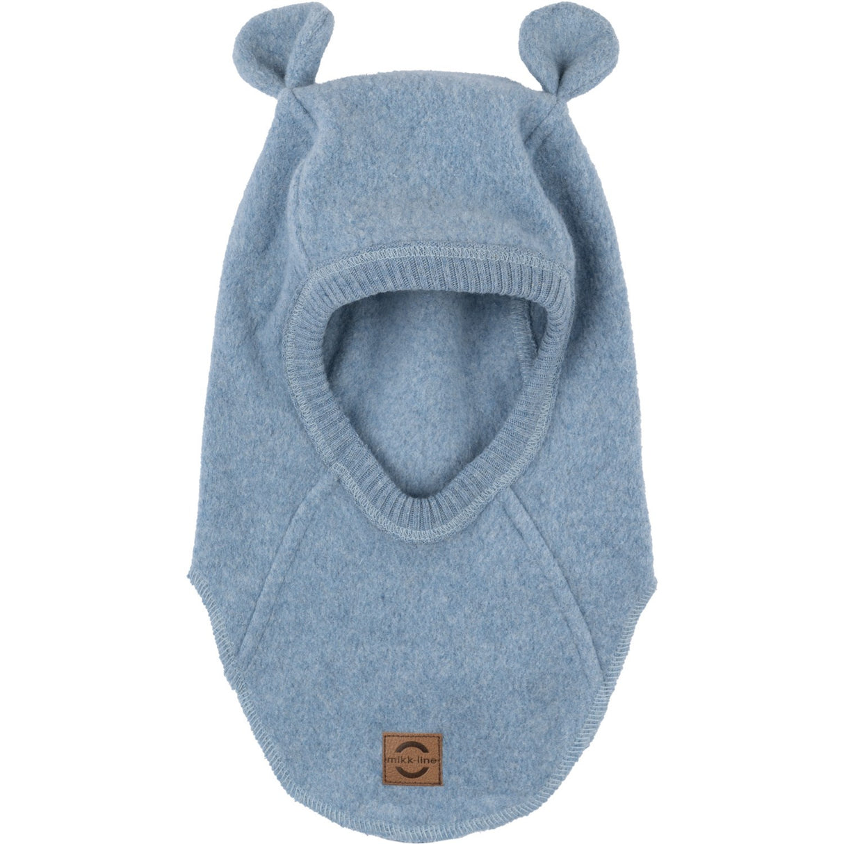 Mikk-Line Faded Denim Melange Cotton Fleece Fullface With Ears