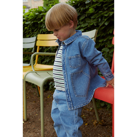 COPENHAGEN COLORS Lt Blue Indigo Washed Organic Jeans Jacket