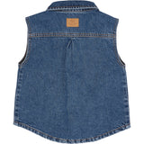 COPENHAGEN COLORS Indigo Blue Washed Organic Boyish Denim Vest