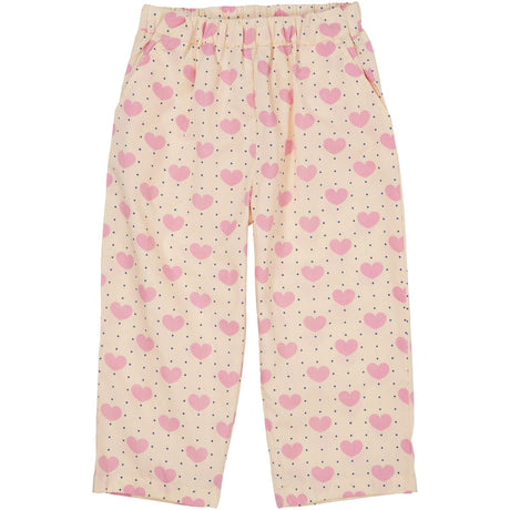 COPENHAGEN COLORS Heart Aop Heart & Dots Pants Loose Fit