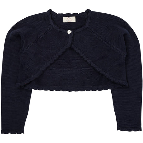 COPENHAGEN COLORS Navy Lt. Knitted Bolero W. Heart Button
