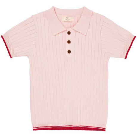 COPENHAGEN COLORS Ballerina/Berry Comb. Rib Knitted Polo