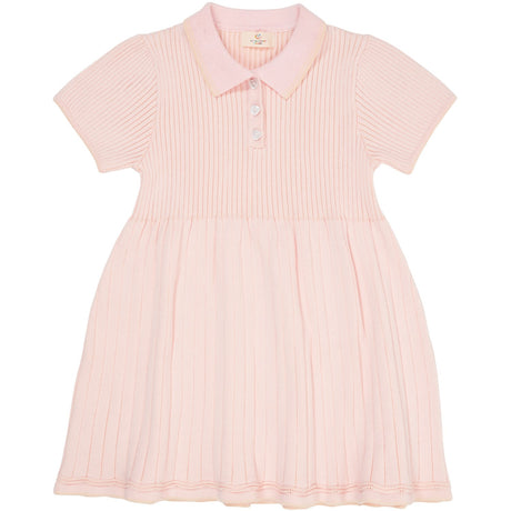 COPENHAGEN COLORS Ballerina/Cream Comb. Rib Polo Knitted Dress