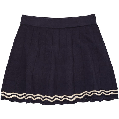 COPENHAGEN COLORS Navy/Cream Comb. Knitted Tennis Skirt