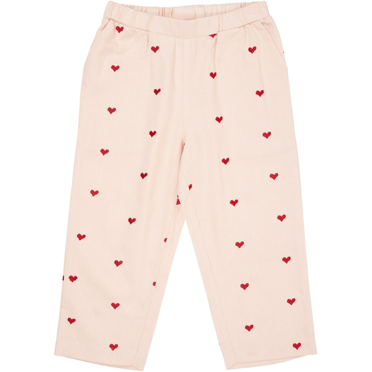COPENHAGEN COLORS Dusty Rose W. Berry Hearts Twill Heart Pants