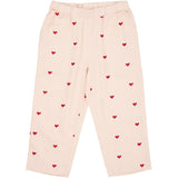 COPENHAGEN COLORS Dusty Rose W. Berry Hearts Twill Heart Pants