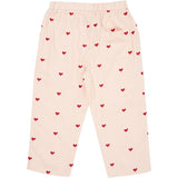 COPENHAGEN COLORS Dusty Rose W. Berry Hearts Twill Heart Pants