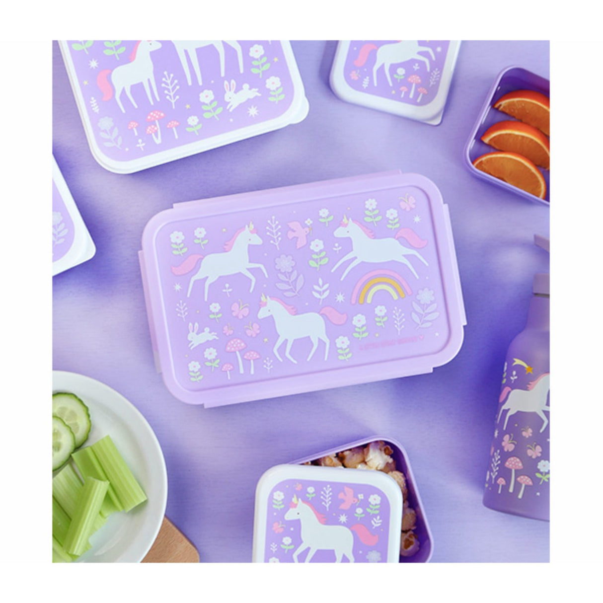 A Little Lovely Company Unicorn Dreams Bento Lunch Box