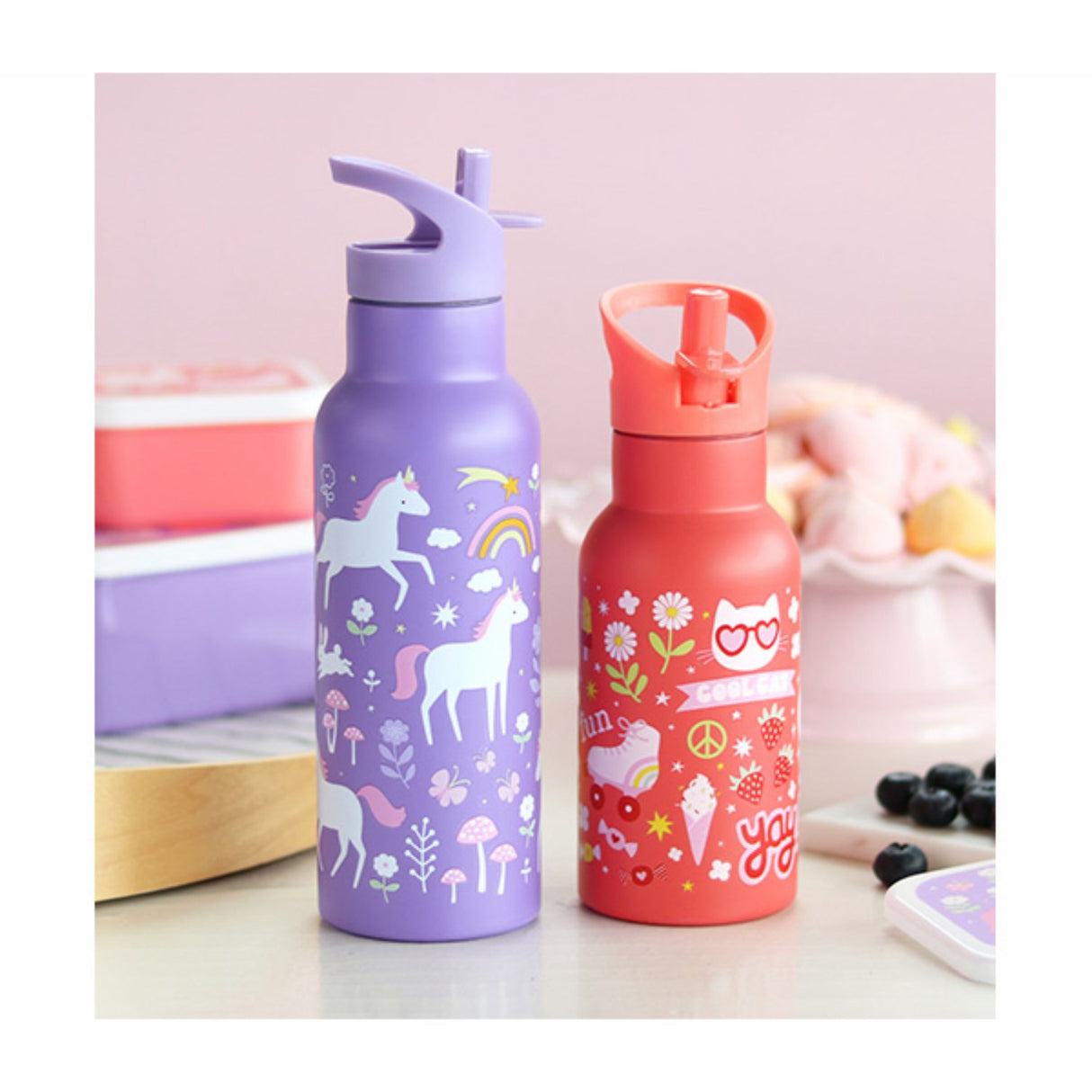 A Little Lovely Company Fun Stainless Steel Drink Bottle