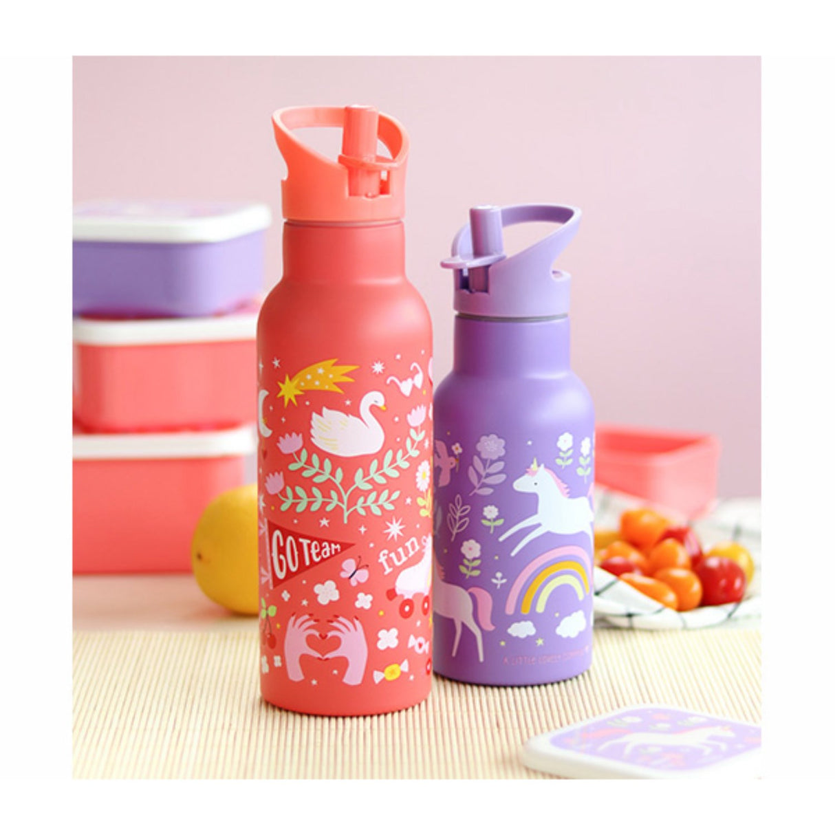 A Little Lovely Company Fun Xl Stainless Steel Drink Bottle