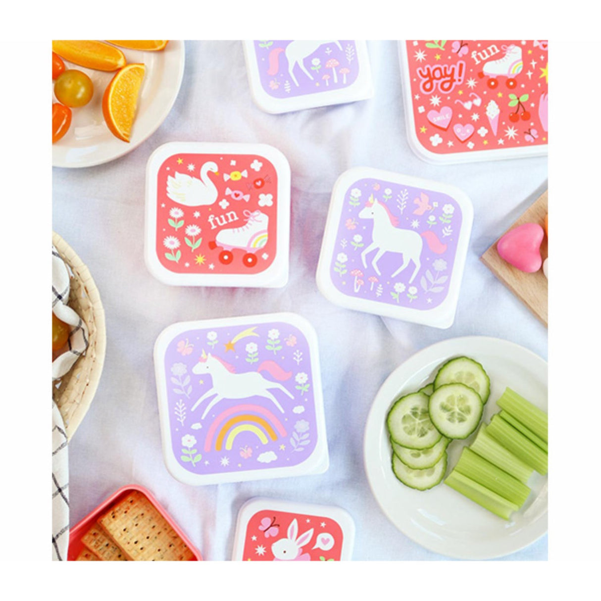 A Little Lovely Company Fun Lunch & Snack Box Set