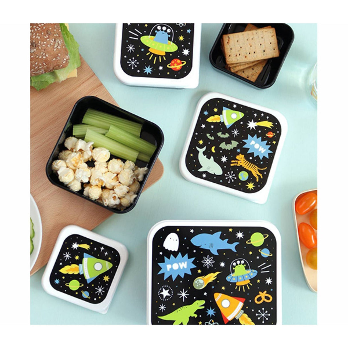 A Little Lovely Company Galaxy Lunch & Snack Box Set