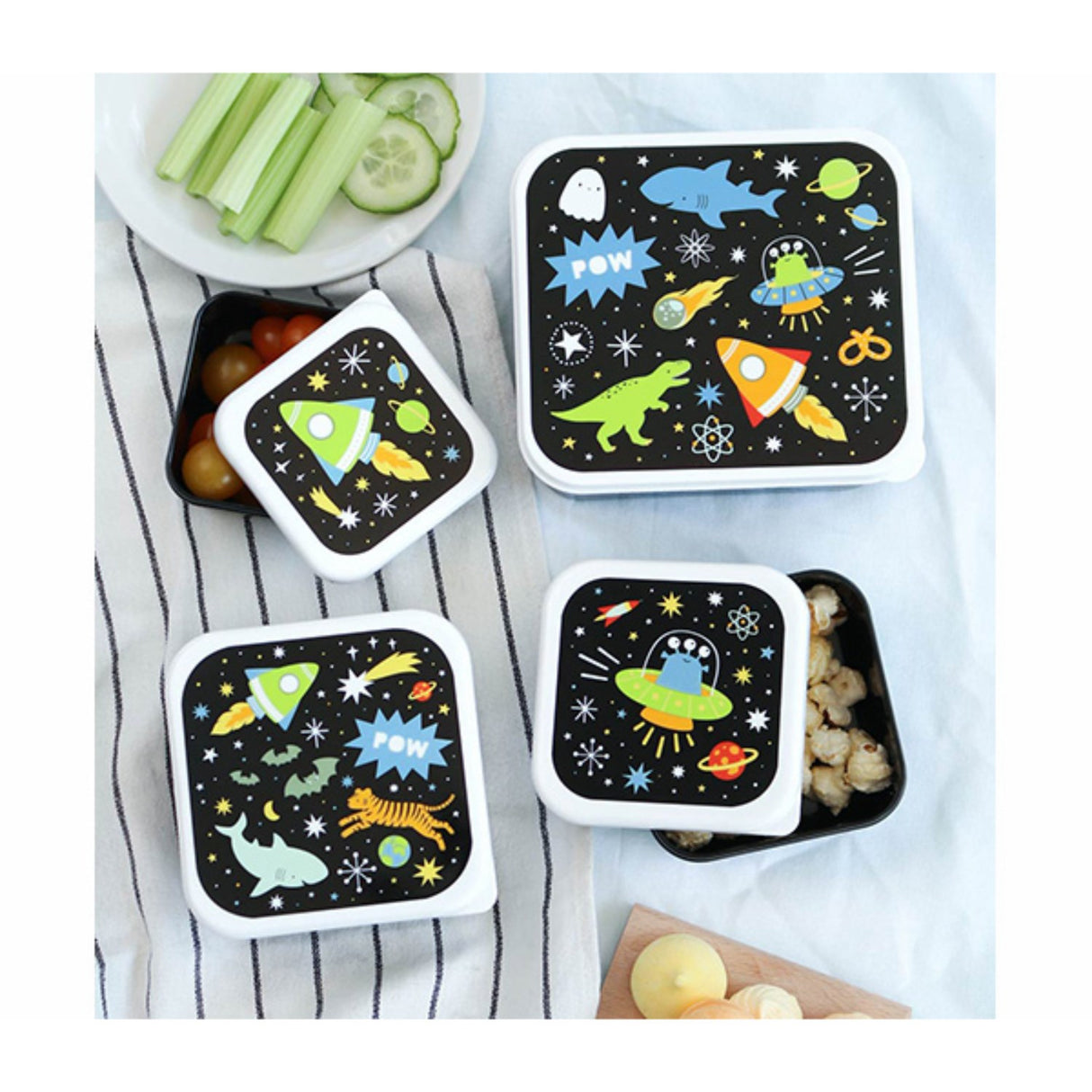 A Little Lovely Company Galaxy Lunch & Snack Box Set