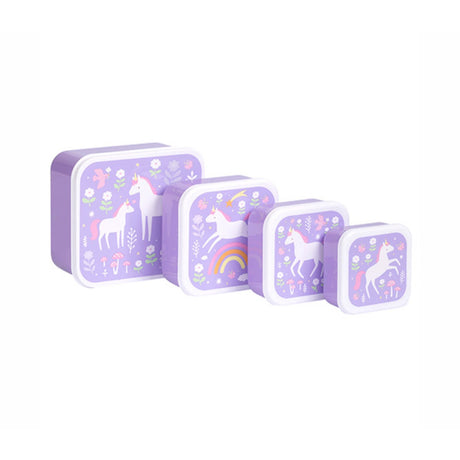 A Little Lovely Company Unicorn Dreams Lunch & Snack Box Set