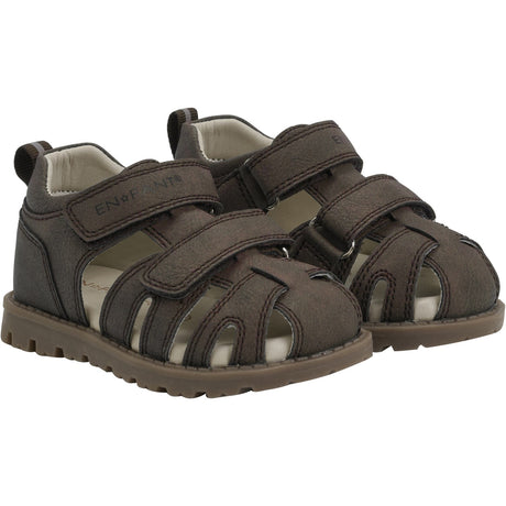 En Fant Chocolate Brown Sandal Velcro